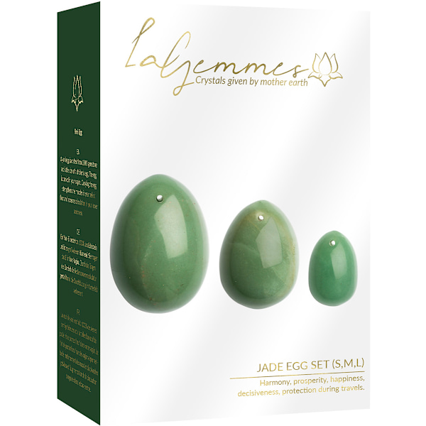 La Gemmes: Yoni Egg Set, Jade (S-M-L) Grön