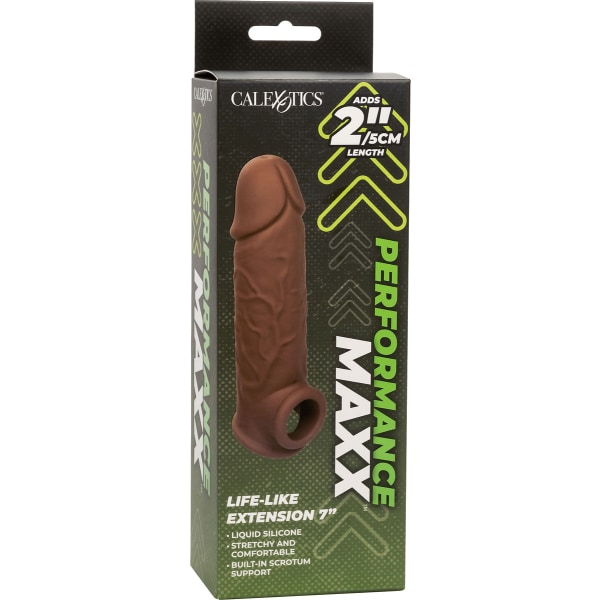 Performance Maxx: Life-Like Extension, 18 cm, mörk Mörk hudfärg
