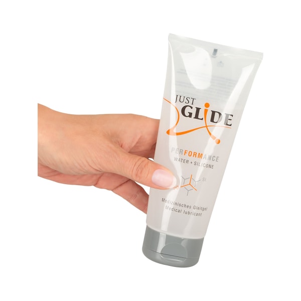Just Glide: Performance, Water- och Silicone-based Lubricant, 20 Transparent