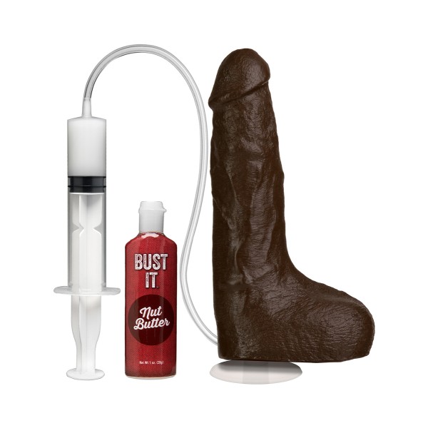 Doc Johnson: Bust It, Squirting Realistic Cock, 21 cm Mörk hudfärg