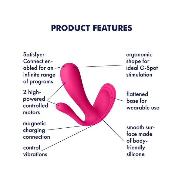 Satisfyer Connect: Top Secret +, Wearable Vibrator Rosa