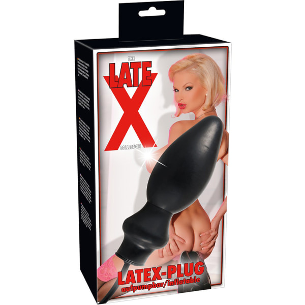 Late X: Inflatable Latex Plug Svart