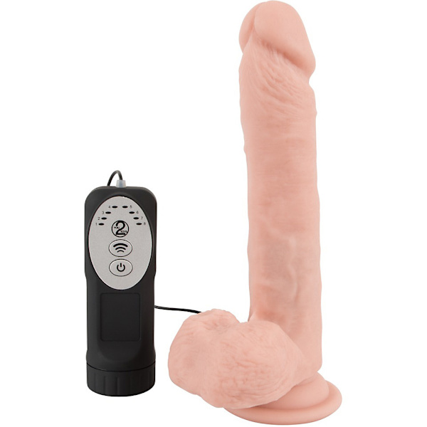 You2Toys: Medical Silicone Vibrator, Vibrating and Thrusting,... Ljus hudfärg