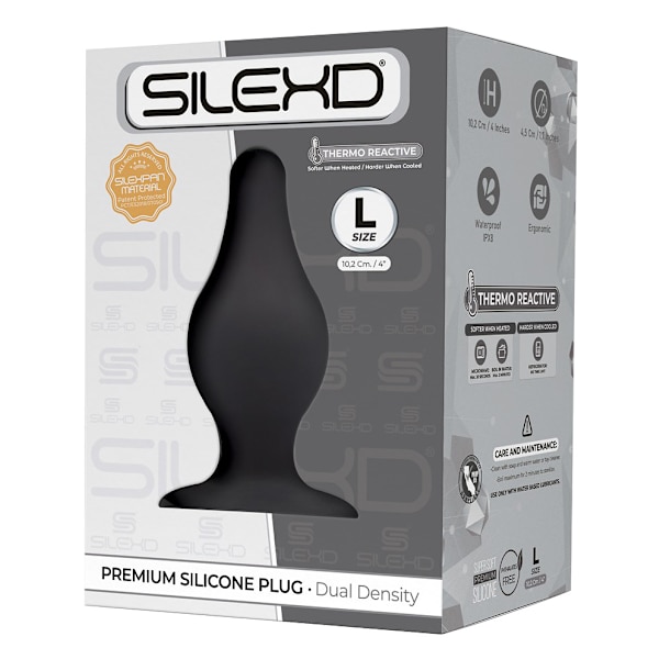 Silexd: Premium Silicone Plug Svart Large