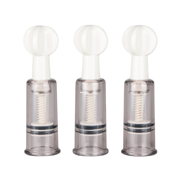 EasyToys: Nipple & Clit Suckers, Tripple Sucker Set Transparent, Vit