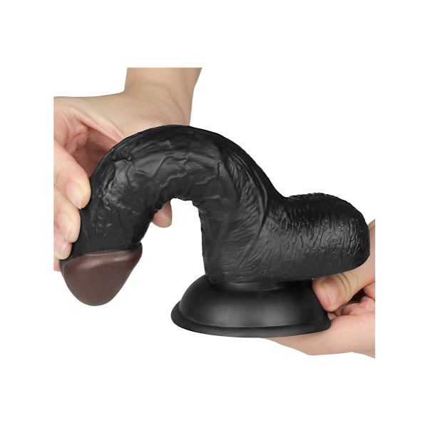 LoveToy: Easy StrapOn Set, 18 cm Mörk hudfärg, Svart
