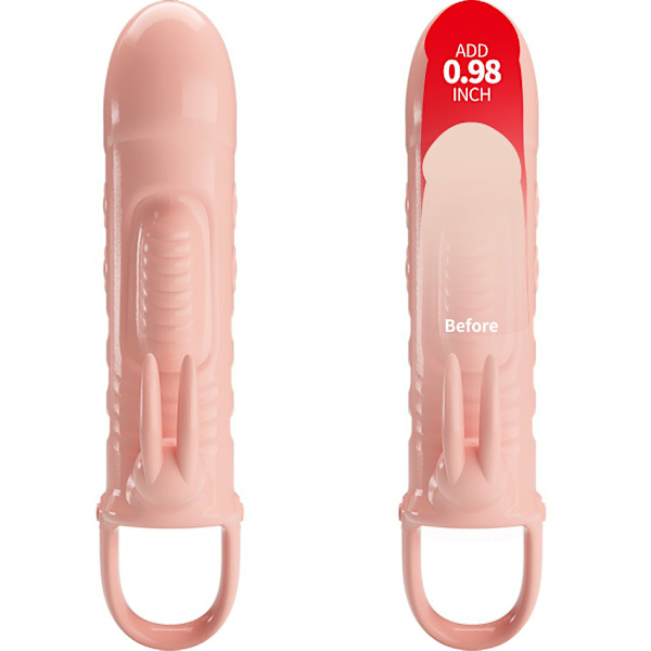 Pretty Love: Sloane, Penis Sleeve Rabbit Vibrator, hudfärgad Ljus hudfärg