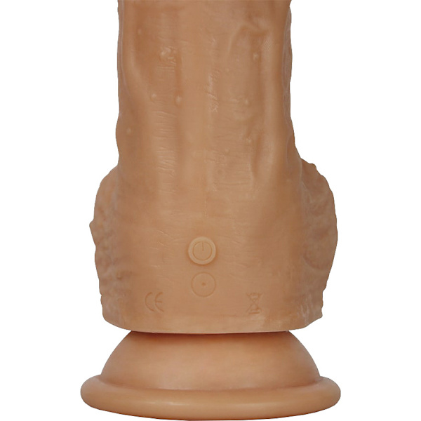 LoveToy: Liam, Silicone Rotating Cock with Vibration, 22 cm Ljus hudfärg