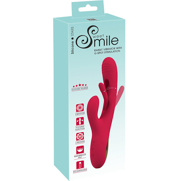 Sweet Smile: Rabbit Vibrator with G-Spot Stimulation Röd