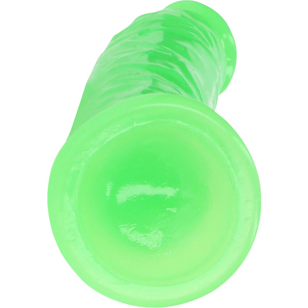 RealRock: Glow in the Dark Realistic Dildo, 15.5 cm Grön, Självlysande