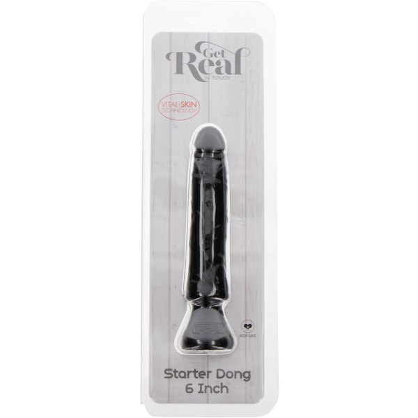 Toy Joy: Get Real, Starter Dong Dildo, 16 cm, svart Svart