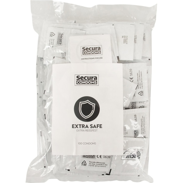 Secura: Extra Safe, Kondomer, 100-pack Transparent