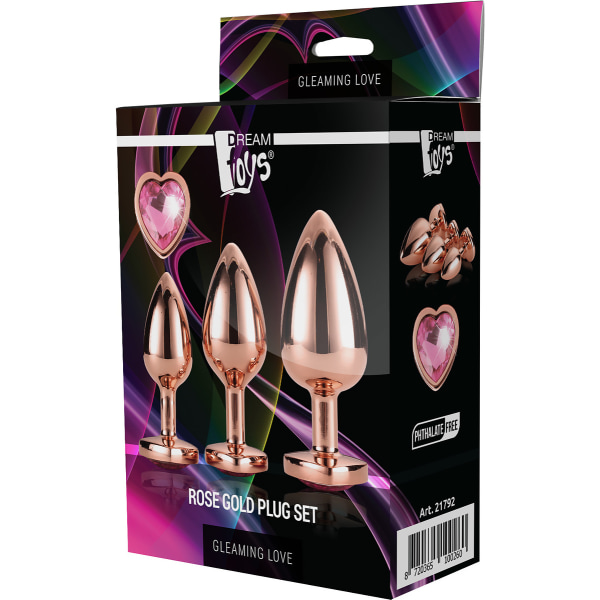 Dream Toys: Gleaming Love, Rose Gold Plug Set Rosa