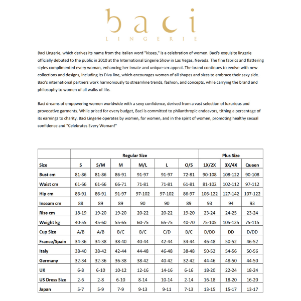 Baci: Babydoll med snøring Svart one size