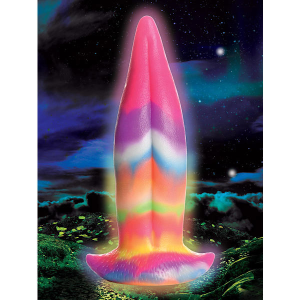 Creature Cocks: Unicorn Kiss, Glow in the Dark Silicone Dildo Självlysande
