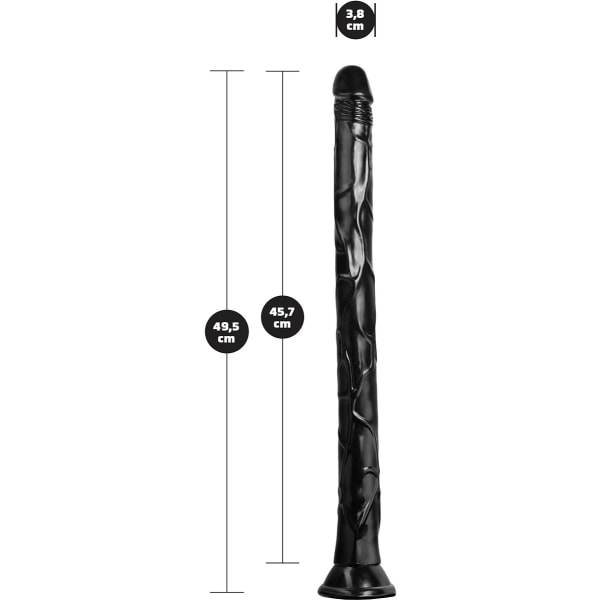 Jet: Black Mamba Long Dildo, 50 cm Svart