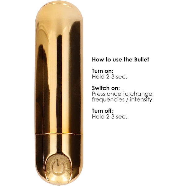 Shots Toys: Rechargeable Bullet, 10 Speed, guld Guld