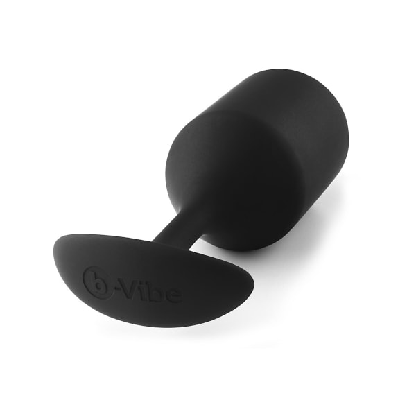 B-Vibe: Snug Plug 1, Weighted Silicone Plug Svart