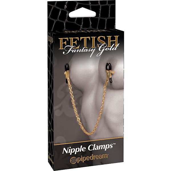 Pipedream Fetish Fantasy: Nipple Clamps, gold Guld, Svart