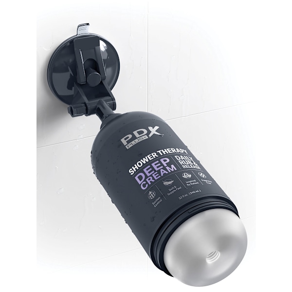 Pipedream PDX Plus: Shower Therapy Stroker, Deep Cream Transparent