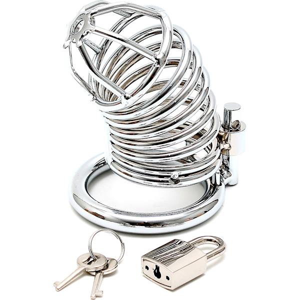 Rimba: Metal Chastity Device with Padlock Silver