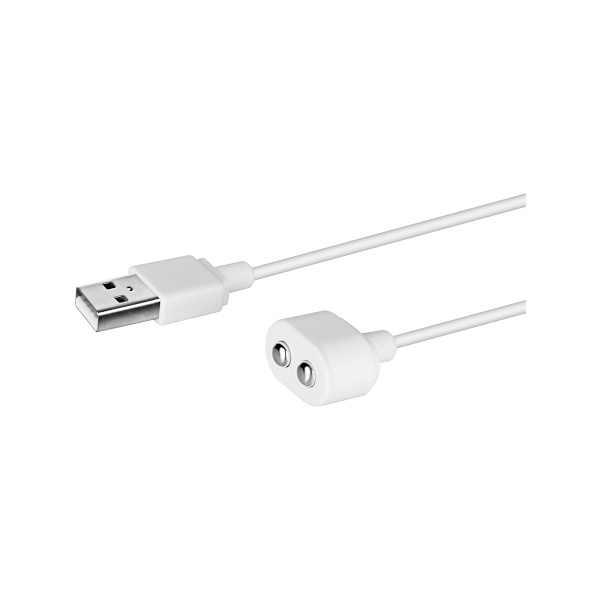 Satisfyer: Magnetisk USB-kabel, 1 meter Vit