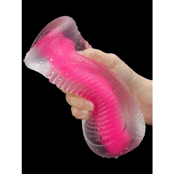 LoveToy: Lumino Play Stroker, Pink Glow Rosa, Självlysande, Transparent