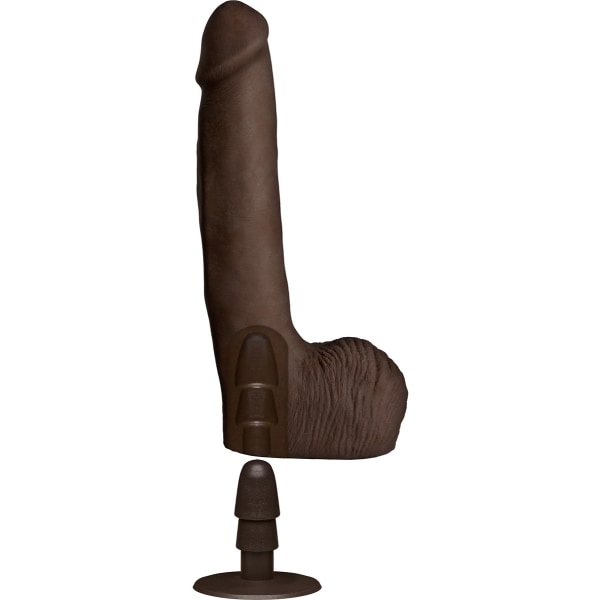 Signature Cocks: Rob Piper, Realistic Ultraskyn Dildo, 27 cm Mörk hudfärg