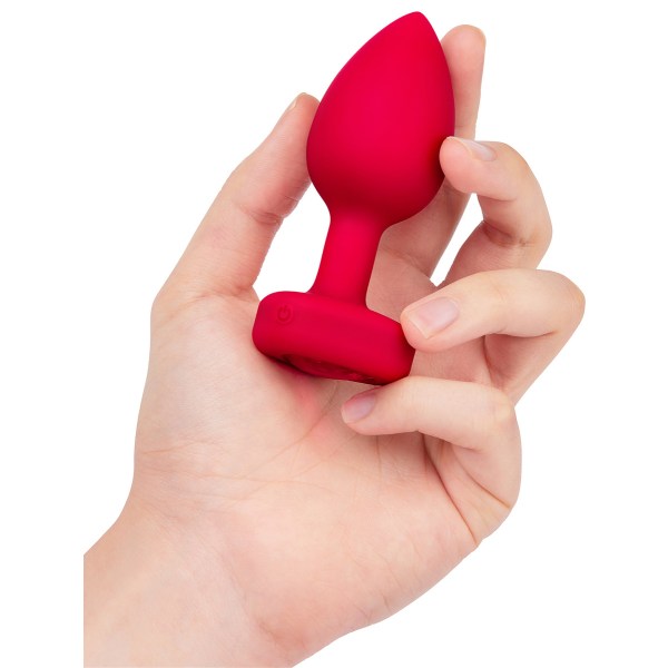 B-Vibe: Vibrating Heart, Remote Control Plug Röd