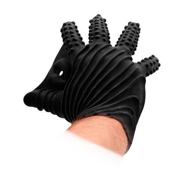 Fistit: Silicone Masturbation Glove, black Svart