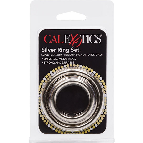 California Exotic: Silver Ring Set, 3-pack Silver