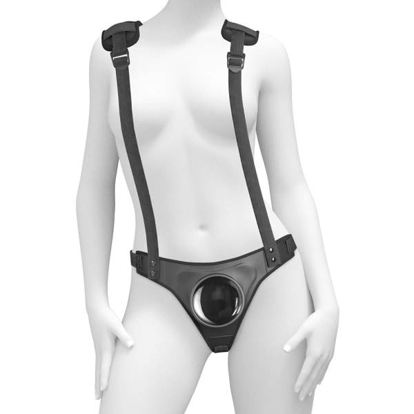 Pipedream: Body Dock Harness System, Strap-On Suspenders Svart
