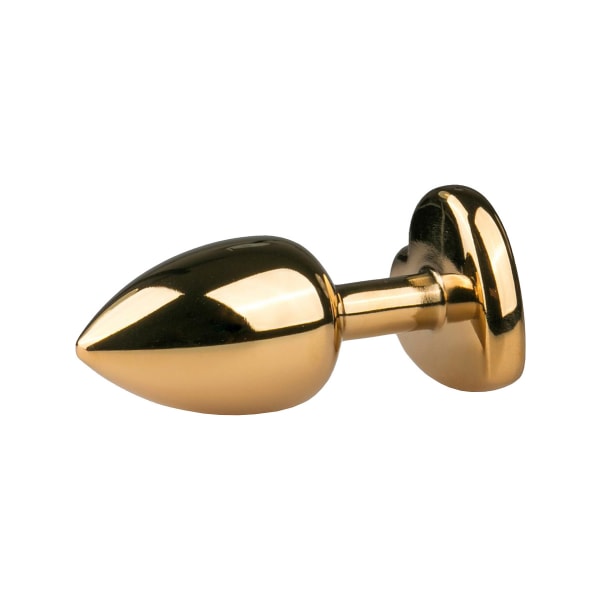 EasyToys: Metal Buttplug med Hjerte Guld, Rosa Small