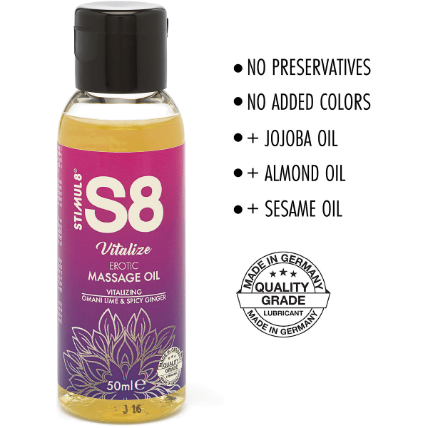 Stimul8: S8 Erotic Massage Oil, 3x50 ml