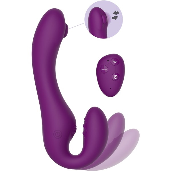 Xocoon: Strapless Strap-On, Pulse Vibrator with Remote Lila