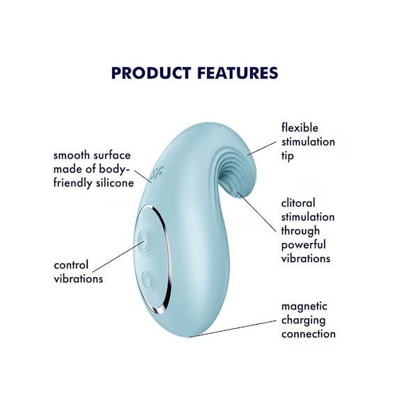 Satisfyer: Dipping Delight, Lay-on Vibrator, ljusblå Blå