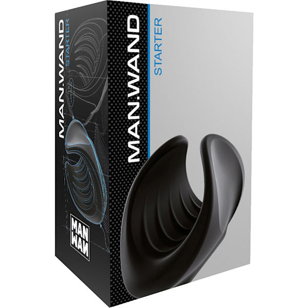 Manwan: Man Wand Starter, Vibrating Masturbator Svart