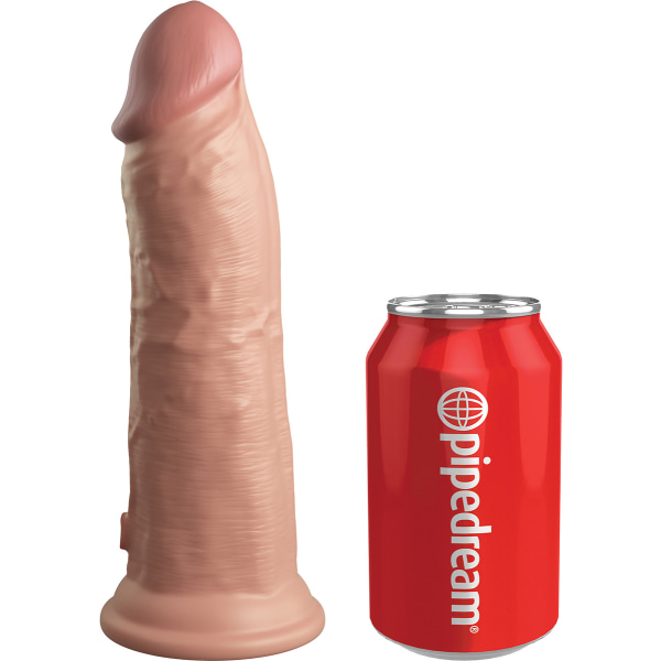 King Cock Elite: Dual Density Silicone Vibrating Cock Ljus hudfärg 22 cm