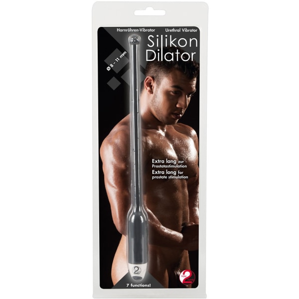 You2Toys: Urethral Vibrator, Silicone Dilator, Extra Long Svart
