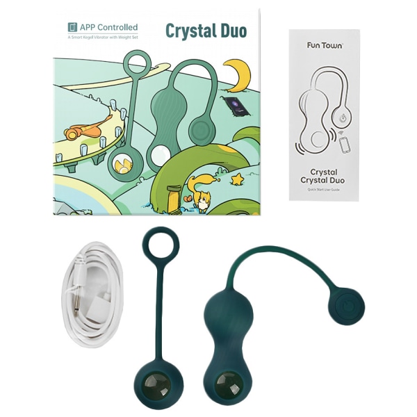 Magic Motion: Crystal Duo, App-Controlled Kegel Vibrator Grön