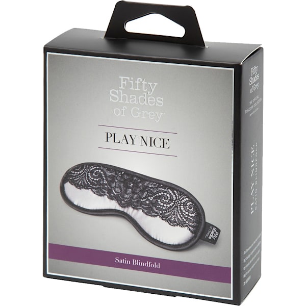 Fifty Shades of Grey: Play Nice, Satin Blindfold Silver, Svart