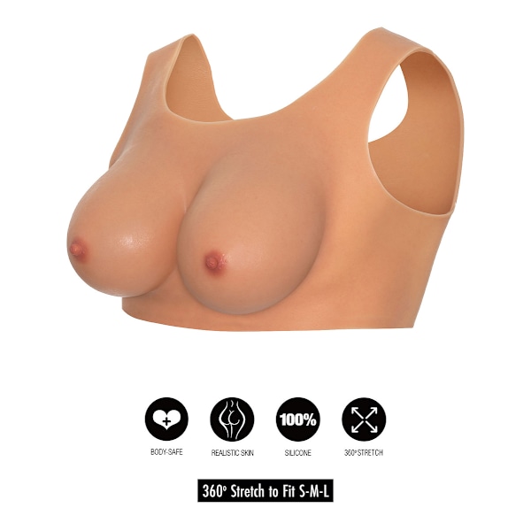 Hidden Desire: Alter Ego, Wearable C-Cup Breasts Top Ljus hudfärg one size