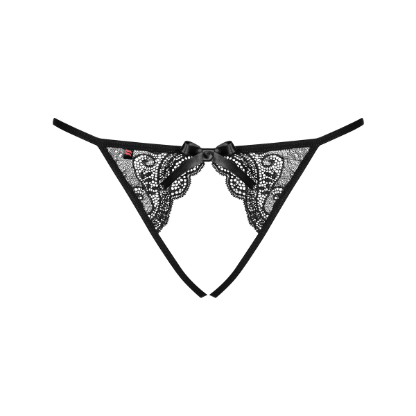 Obsessive: Miamor, Crotchless Panties, svart Svart L/XL