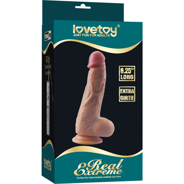 LoveToy: Real Extreme Extra Girth Dildo, 21 cm Brun