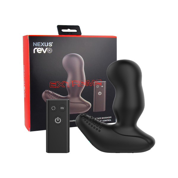 Nexus: Revo Extreme, Rechargeable Rotating Prostate Massager Svart