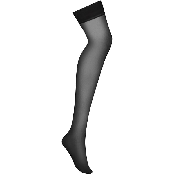 Obsessive: S800 Stockings, black, S/M Svart S/M