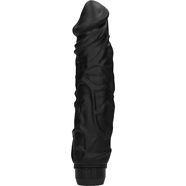 Shots Toys: Realistic Multispeed Vibrator, 23 cm, svart Svart