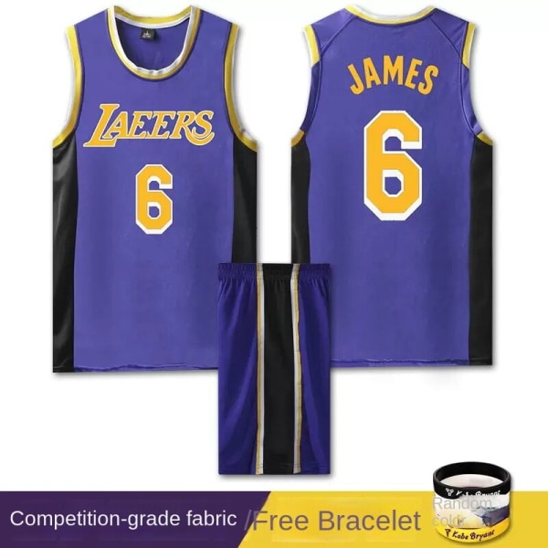 NBA basketuniform LAL Lila kostym-nr. 6 James 5XL (185-195cm)
