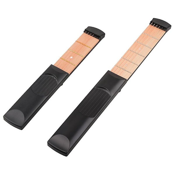 Pocket Guitar Practice Tool Bärbar ackordtränare Gitarr Finger Tränings- och ackordövningsverktyg Black 6 Fret