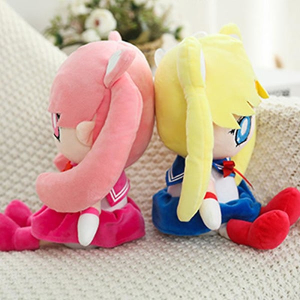 25/40 cm Tsukino Usagi stoppad docka Söt Anime Sailor Moon Plyschleksaker mjuka leksaker Pink 25CM
